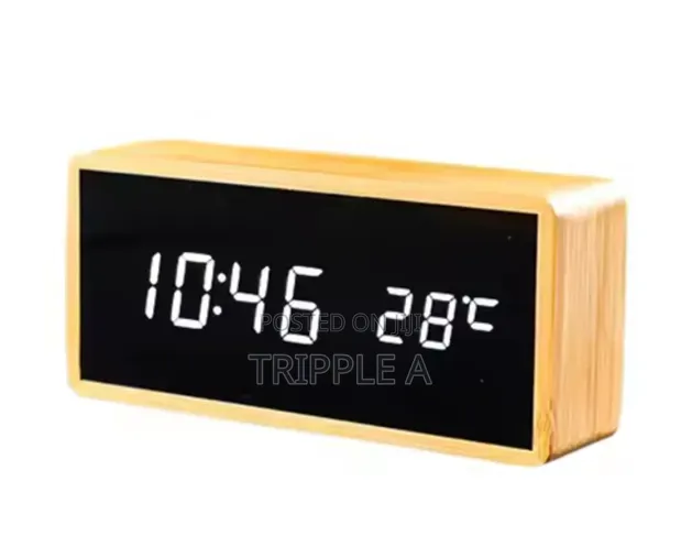 Digital Bamboo Alarm Clock - 1