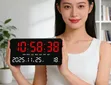 Digital LED Wall Clock with Remote - 1