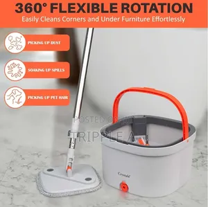 Lazy Spin Mop and Bucket Cleaning System