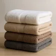 Premium Solid Cotton Bath and Hand Towel Set - 1