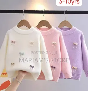 77kids Long-Sleeve Knit Sweater with 3D Bows
