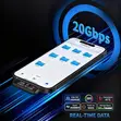 Powerology 256GB Mini Portable SSD Drive with USB-C - 2