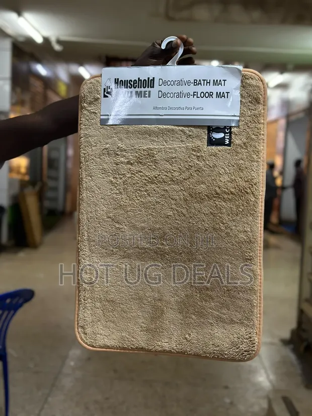 Rectangular Fluffy Door Mats - Brown - 1