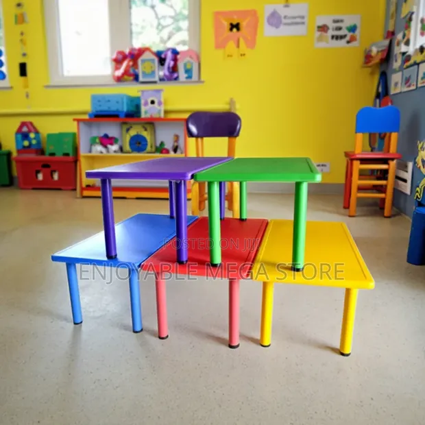 Kids Plastic Table and Chairs Set - Brand New - 1