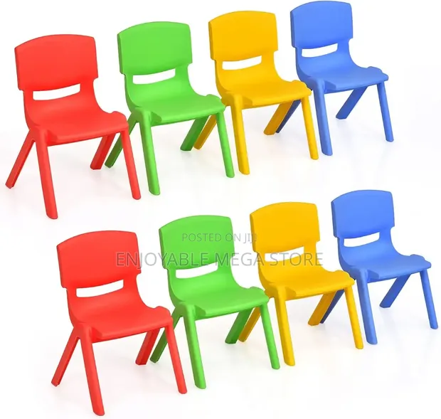 Colorful Study Kids Plastic Chairs (1 Pc) - 1