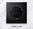 Luxury Aluminium Alloy Black Push Button Switch - 4