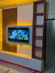 Classic TV Wall Unit with LED Lighting - 1