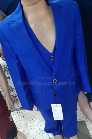 Kids Royal Blue Cotton Suit (3-5Y)