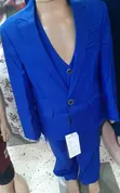 Kids Royal Blue Cotton Suit (3-5Y) - 2