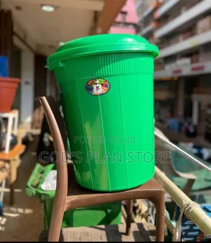 60 Litre Green Plastic Storage Drum Bucket