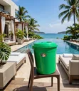 60 Litre Green Plastic Storage Drum Bucket - 2