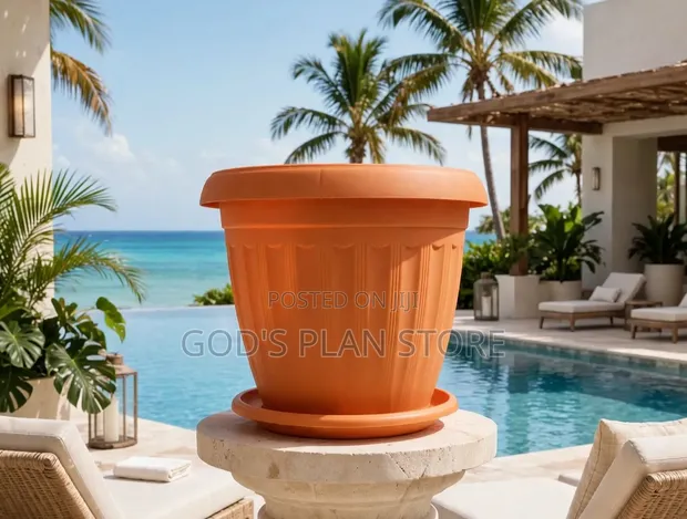 Terracotta Plastic Flower Pots - 1