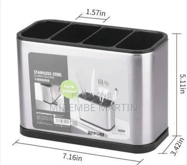 Brand New Stainless Steel Utensil Holder - 1