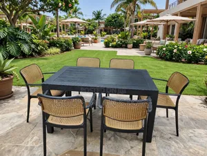 Boss Black Plastic Dining Table and 6 Chairs