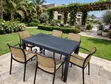 Boss Black Plastic Dining Table and 6 Chairs - 2