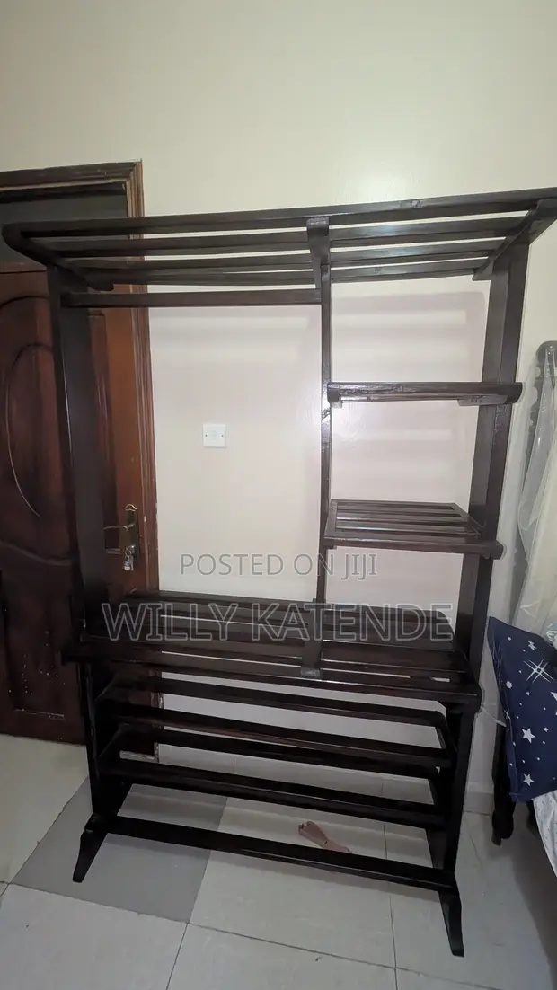 Open Closet and Shoe Rack (Wood-Mode) - 1