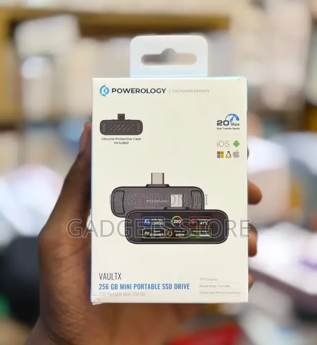 Powerology VaultX 256GB Mini Portable SSD - 1