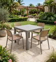 Stylish Dining Plastic Table and Chairs - 2
