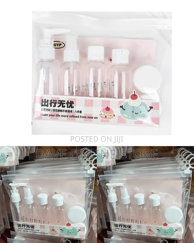 8-Piece Portable Travel Cosmetic Container Set - 1