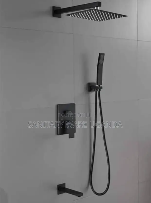 Concealed Shower Mixers - Black & Silver - 1