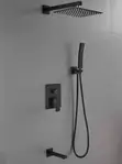 Concealed Shower Mixers - Black & Silver - 1