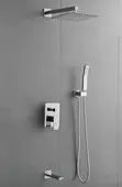 Concealed Shower Mixers - Black & Silver - 2