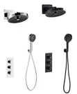 Concealed Shower Mixers - Black & Silver - 3