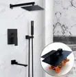 Concealed Shower Mixers - Black & Silver - 4