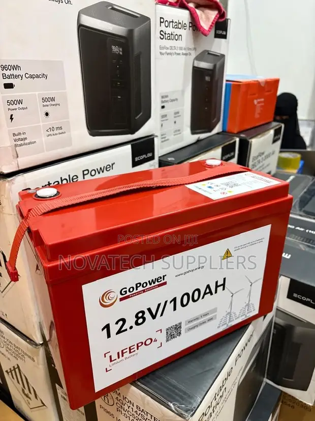 GoPower 100Ah Deep Cycle Lithium Solar Battery 12.8V - 1