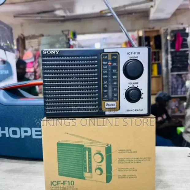 Sony ICF-F10 Two-Band FM/AM Portable Transistor Radio - 1