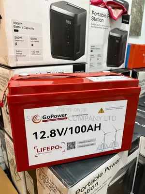GoPower 12.8V 100Ah Lithium Iron Phosphate Battery - 6000 Cycles