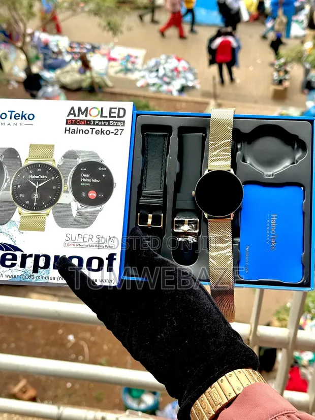 Haino Teko Smart Watch - Black Stainless Steel - 1