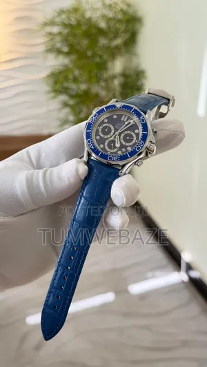 Omega Mechanical Watch - Blue Leather Band