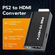 PS2 to HDTV Converter - 1080P Adapter with 3.5mm Audio - 4