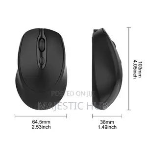 Rechargeable Wireless Mouse - 2.4G Bluetooth, Silent Click, USB-C