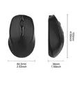 Rechargeable Wireless Mouse - 2.4G Bluetooth, Silent Click, USB-C - 1