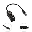 1-to-3 RJ45 Ethernet Splitter Adapter for Cat8/Cat7 Cables - 2
