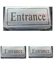 Self-Adhesive Silver Metal-Finish "Entrance" Sign Plate - 1