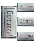 Self-Adhesive Silver Metal-Finish "Entrance" Sign Plate - 2