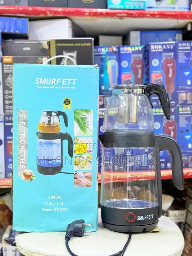 Electric Kettle with Tea Pot - 1.8L Glass - 1