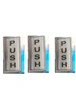 Silver 'PUSH' Door Sign Sticker - 1