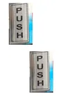 Silver 'PUSH' Door Sign Sticker - 2