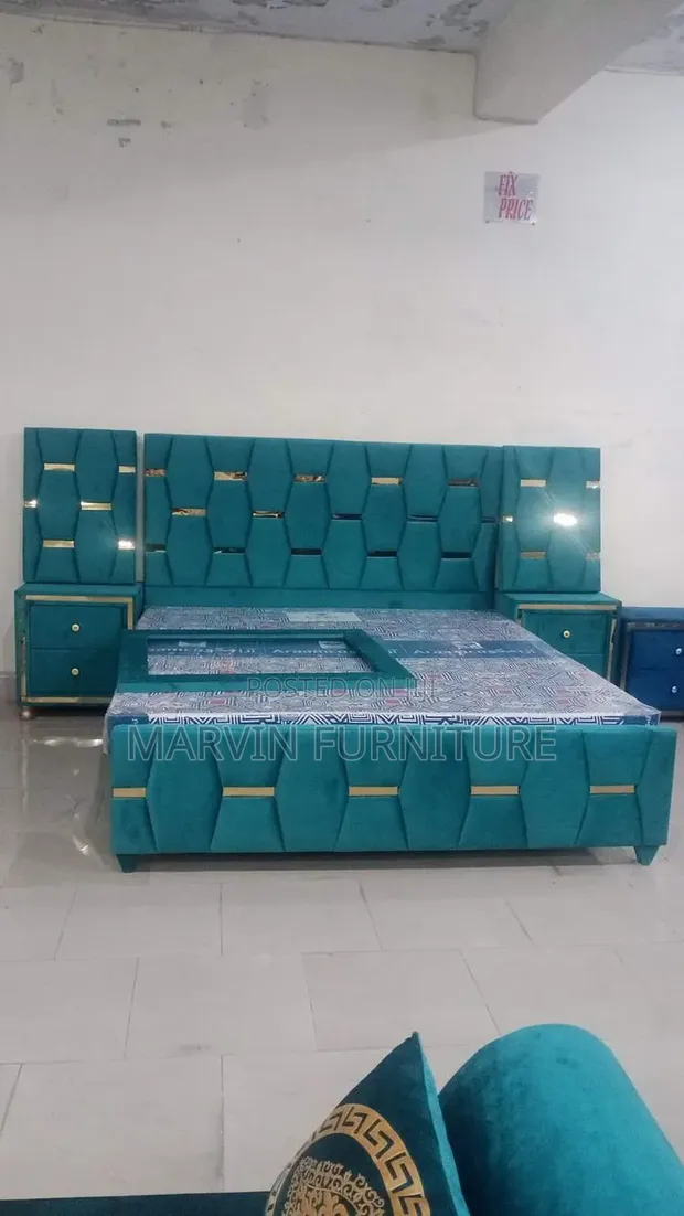 Brand New 5x6 Bed with Bedside Drawer - 1