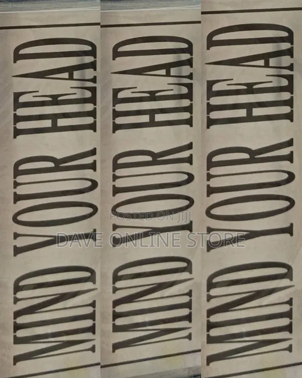Self-Adhesive "Mind Your Head" Warning Sign - 1
