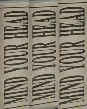 Self-Adhesive "Mind Your Head" Warning Sign