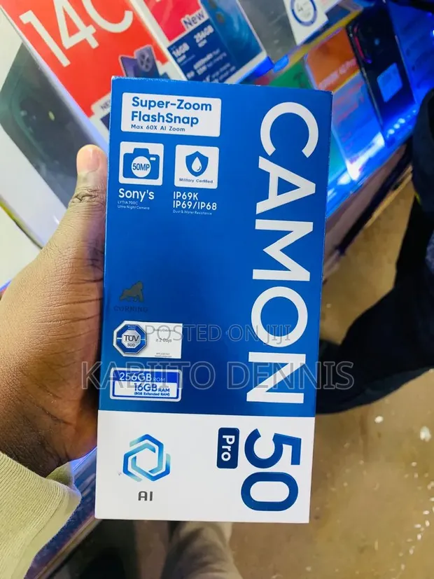 New Tecno Camon 50 Pro 256GB Black - 1