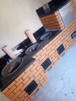 3 Burner Institutional Energy Saving Cooking Stove with Oven - 1