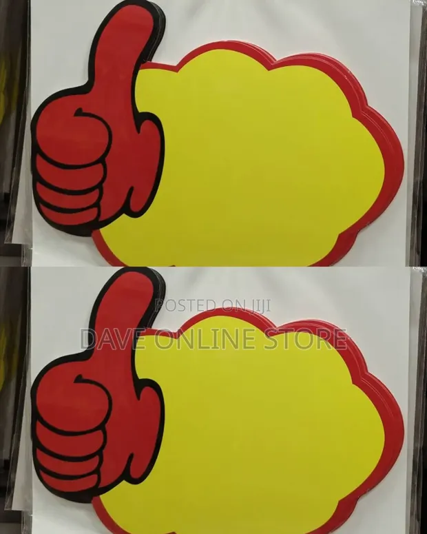Yellow Burst Price Tag Card with Red Thumbs-Up - 1
