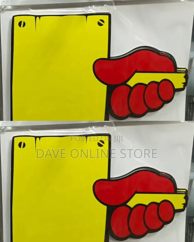 Yellow Promotional POP Price Tag Sign with Red Hand - 1