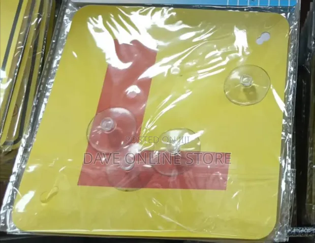 Yellow Learner Driver "L" Sign Board - 1